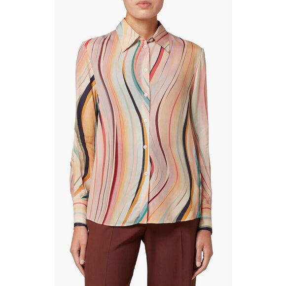 Paul Smith Women's Swirl Button Down Shirt -S - Picture 1 of 8